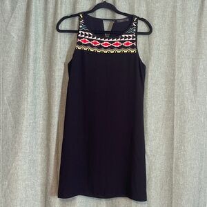 THML Black Dress with Vibrant Embroidery